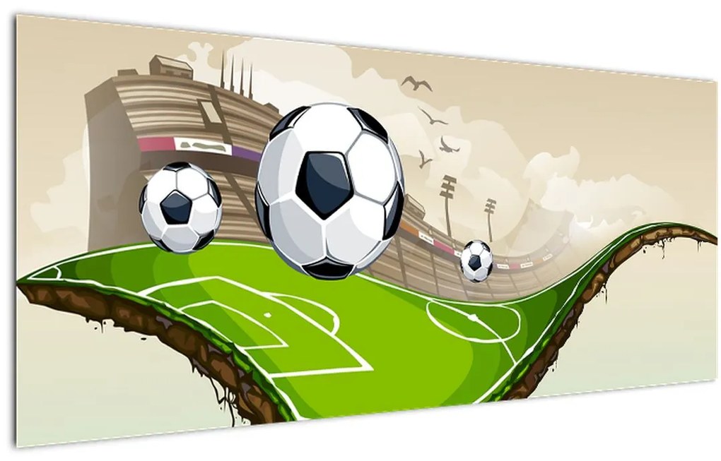 Tablou - Teren de fotbal (120x50 cm)
