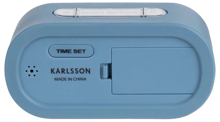 Ceas cauciucat cu alarmă Karlsson Gummy, albastru