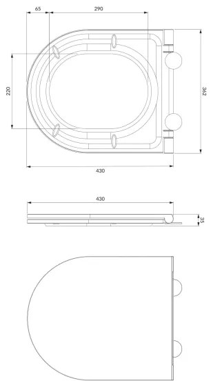 Colac de toaletă OMNIRES OTTAWADEBP SoftClose OTTAWA alb lucios