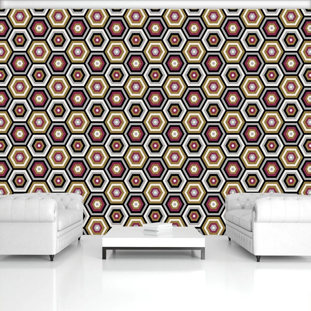 Fototapet - Hexagon (254x184 cm)