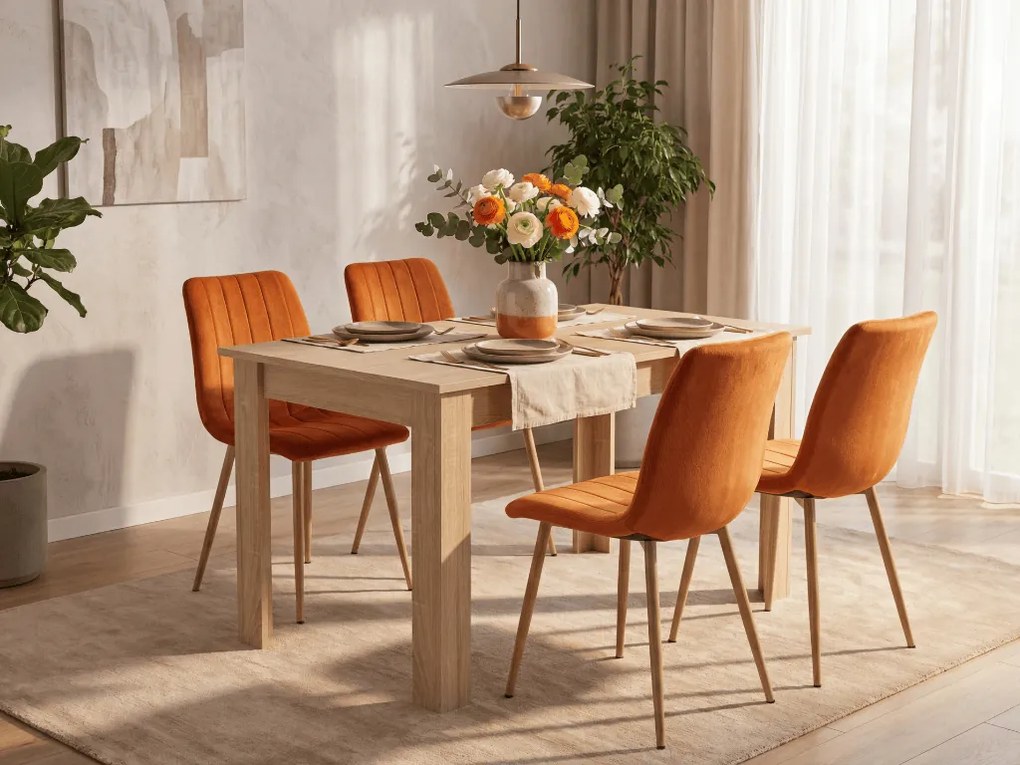 Scaun din catifea teracota LAVA