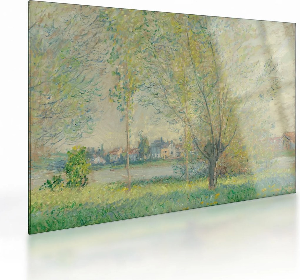 Tablou pe sticlă - Claude Monet, The Willows, reproducere (70x50 cm)