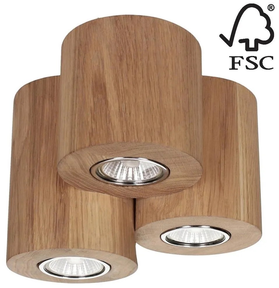 Spot-Light 2066374 - Plafonieră WOODDREAM 3xGU10/6W/230V