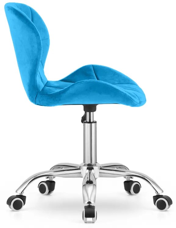 Scaun de birou AVOLA VELVET albastru regal