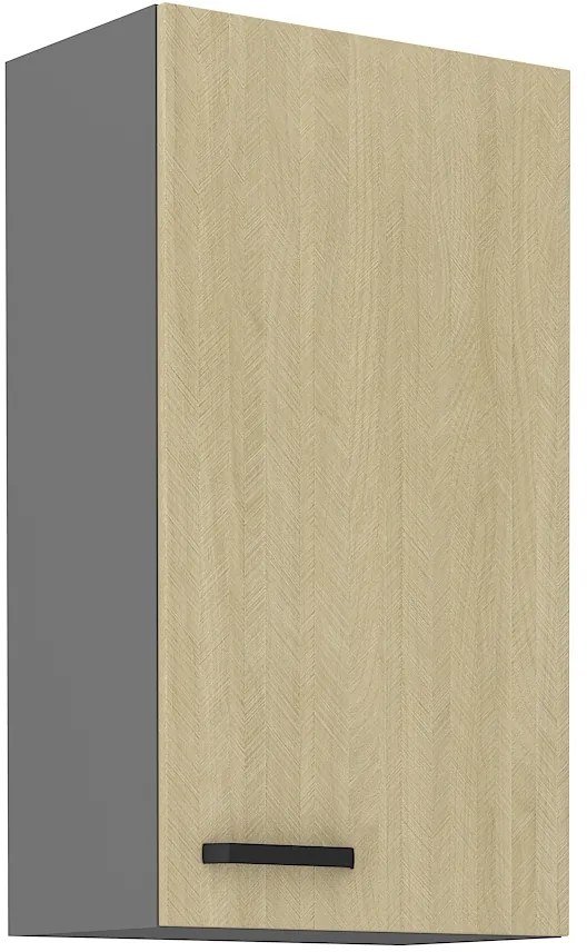 Dulap superior de bucătărie Scarmi 50 G-90 1F (Antracit + Herringbone scandi). 1049754