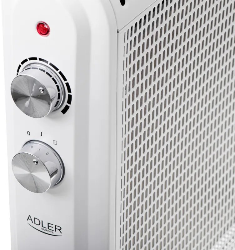 Convector podea Adler AD 7750, 2000W, 2 trepte, Termostat regabil, IP24, Protectie, Alb/Gri