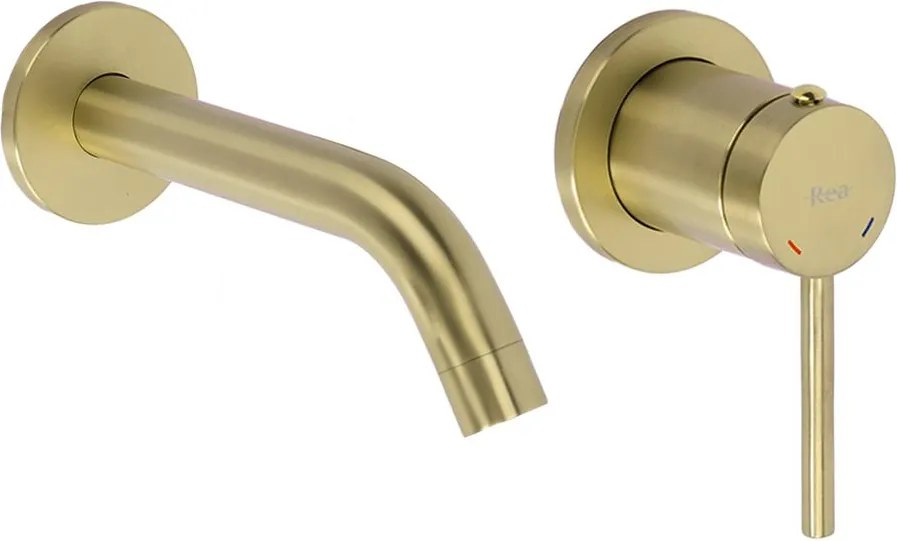 Baterie de lavoar incastrata Rea Clif auriu periat