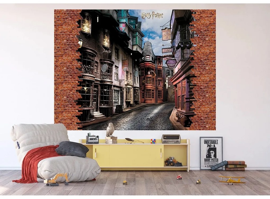 Fototapetă pentru copii Harry Potter Diagon Alley252 x 182 cm, 4 părți