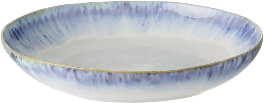 Bol pentru fructe din gresie ceramică Costa Nova Brisa, ⌀ 36 cm, alb-albastru