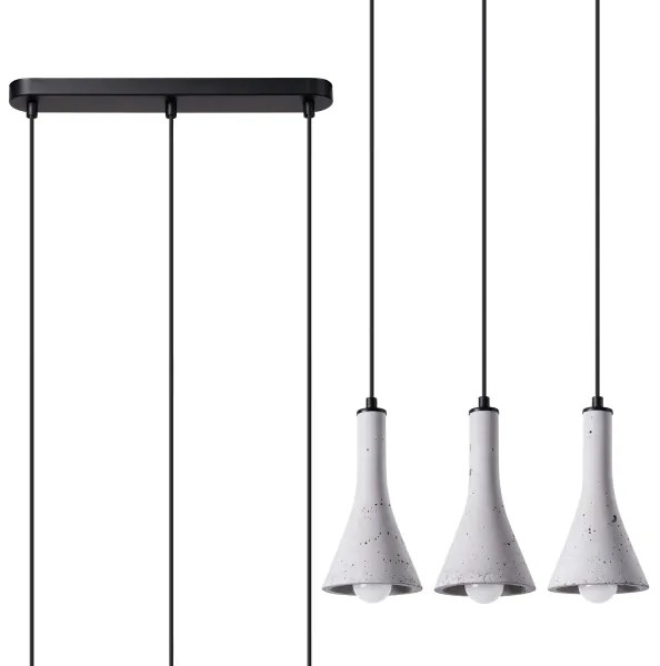 Lustră pe cablu Sollux SL.1225 REA 3xE14/12W/230V beton