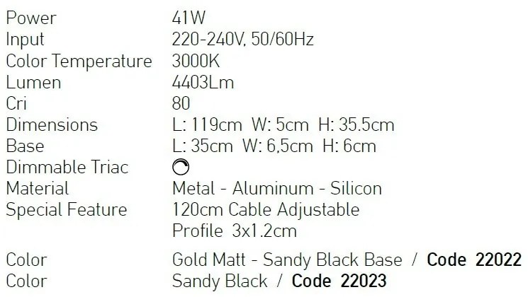 Lustra LED design liniar X-LIne negru