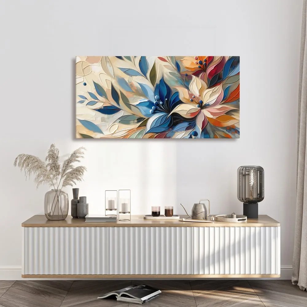Tablou compoziție florală abstractă