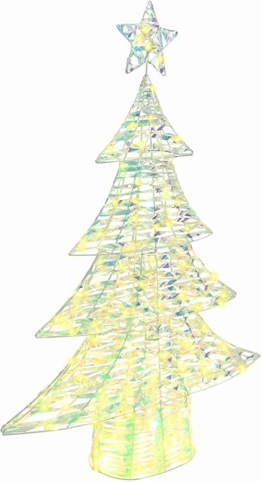 vidaXL Brad de Crăciun cu 120 LED Alb cald 120,5 cm PET