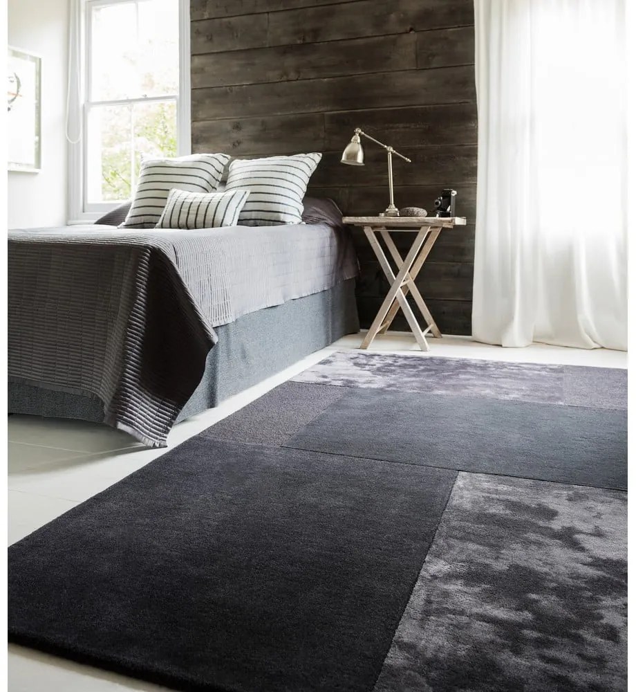 Covor Asiatic Carpets Tate Tonal Textures, 200 x 290 cm, antracit