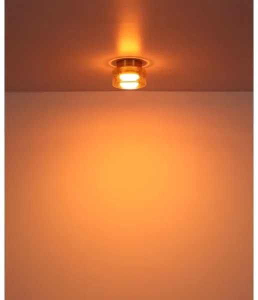 Plafonieră LED Globo 16055DG HIGGINS 1xGX53/6W/230V d. 13 cm maro