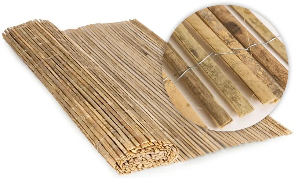 Gard din bambus natural 150 x 500 cm