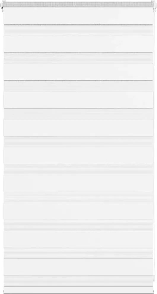 vidaXL Jaluzea tip zebra alb lățime țesătură 65,9 cm poliester