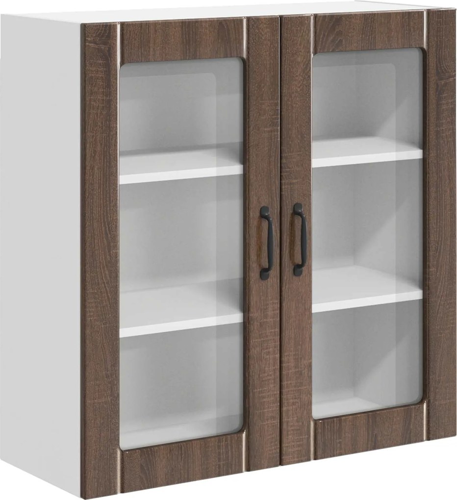 vidaXL Dulap de bucătărie Stejar închis 80 x 31 x 80 cm Lemn compozit