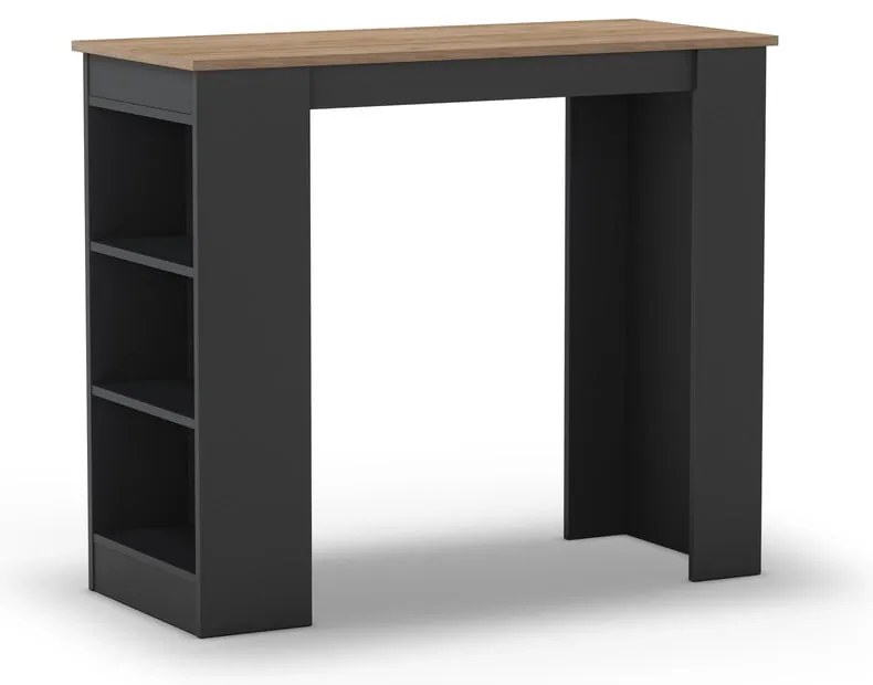 Masă de bar cu blat cu aspect de lemn de stejar 47x120 cm Peru – Marckeric