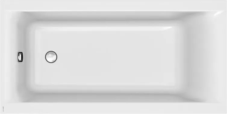 Cada baie incastrata Cersanit Larga, 150 x 75 cm, dreptunghiulara, alb lucios - Resigilata