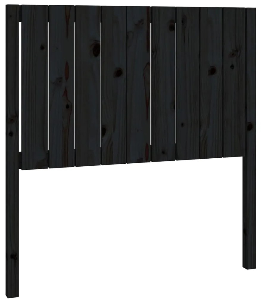 818854 vidaXL Tăblie de pat, negru, 95,5x4x100 cm, lemn masiv de pin