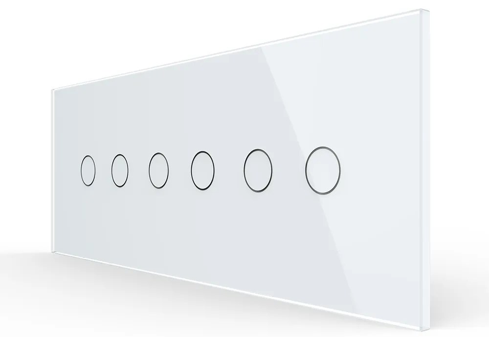 Intrerupator Dublu + Dublu + Dublu cu Touch LIVOLO cu Rama Din Sticla, Standard Italian, 6M