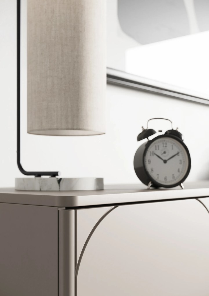 Comodă TV cu patru uși Sonatia pe picioare metalice 200 cm - cașmir