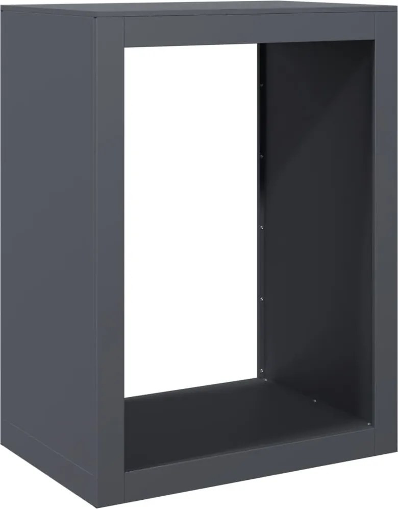 vidaXL Rastel pentru lemne de foc, antracit, 60x40x80 cm, oțel