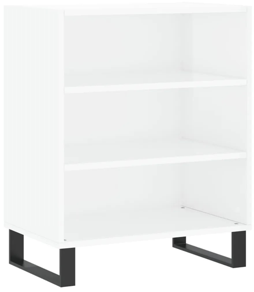 vidaXL Servantă, alb extralucios, 57x35x70 cm, lemn compozit