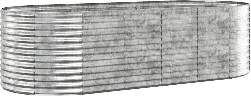 vidaXL Strat înălțat grădină 249x100x68 cm oțel galvanizat