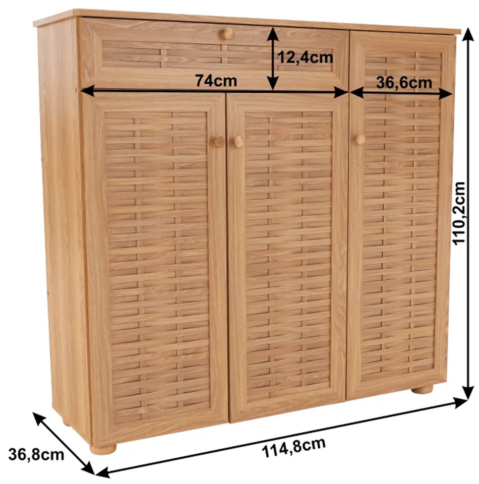 Pantofar, MDF laminat, natural, FP 04