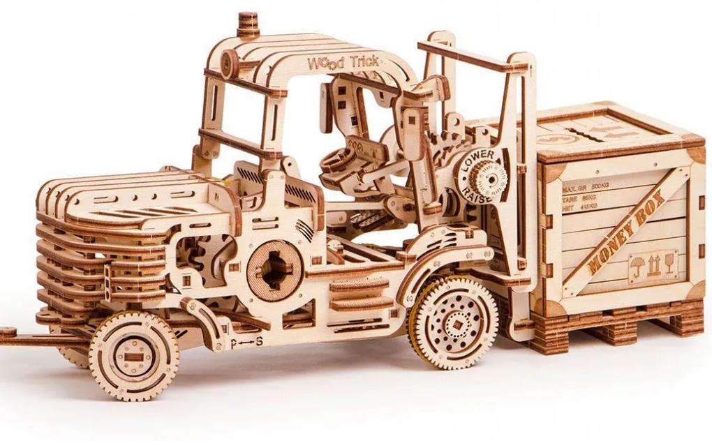 Puzzle 3D din lemn stivuitor