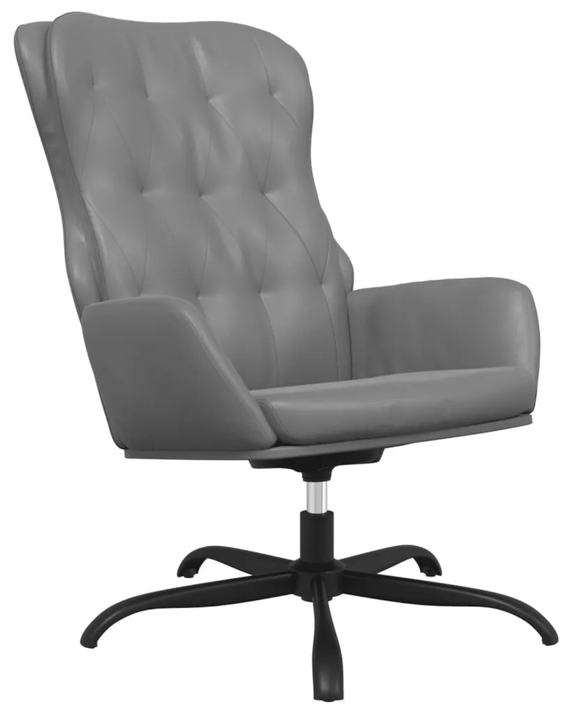 341243 vidaXL Fotoliu de relaxare, gri antracit, piele ecologică