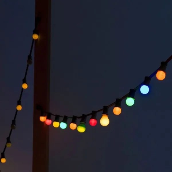 Lanț LED RGB de exterior STRING 13 m 15xLED/0,5W/230V IP44