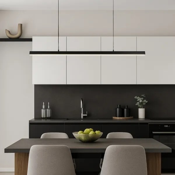 Brilagi - Lustră LED suspendată pe cablu AXIS, 30 W, 230 V, 120 cm, neagră