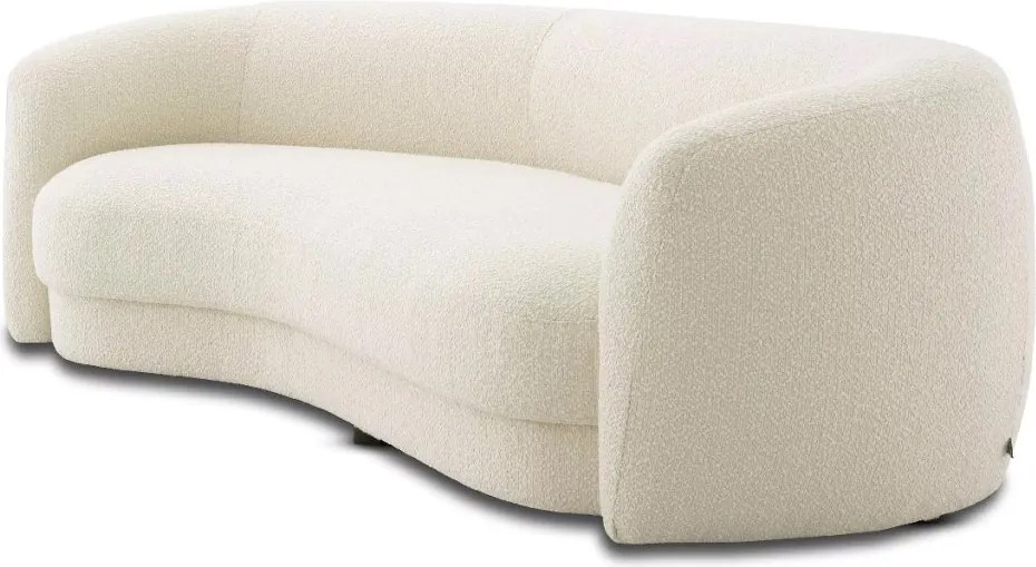 Canapea curbata design LUX Blaine, boucle ivory