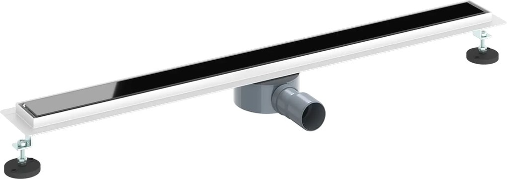 vidaXL Scurgere pentru duș cu capac din sticlă și sifon de 360° 90 cm