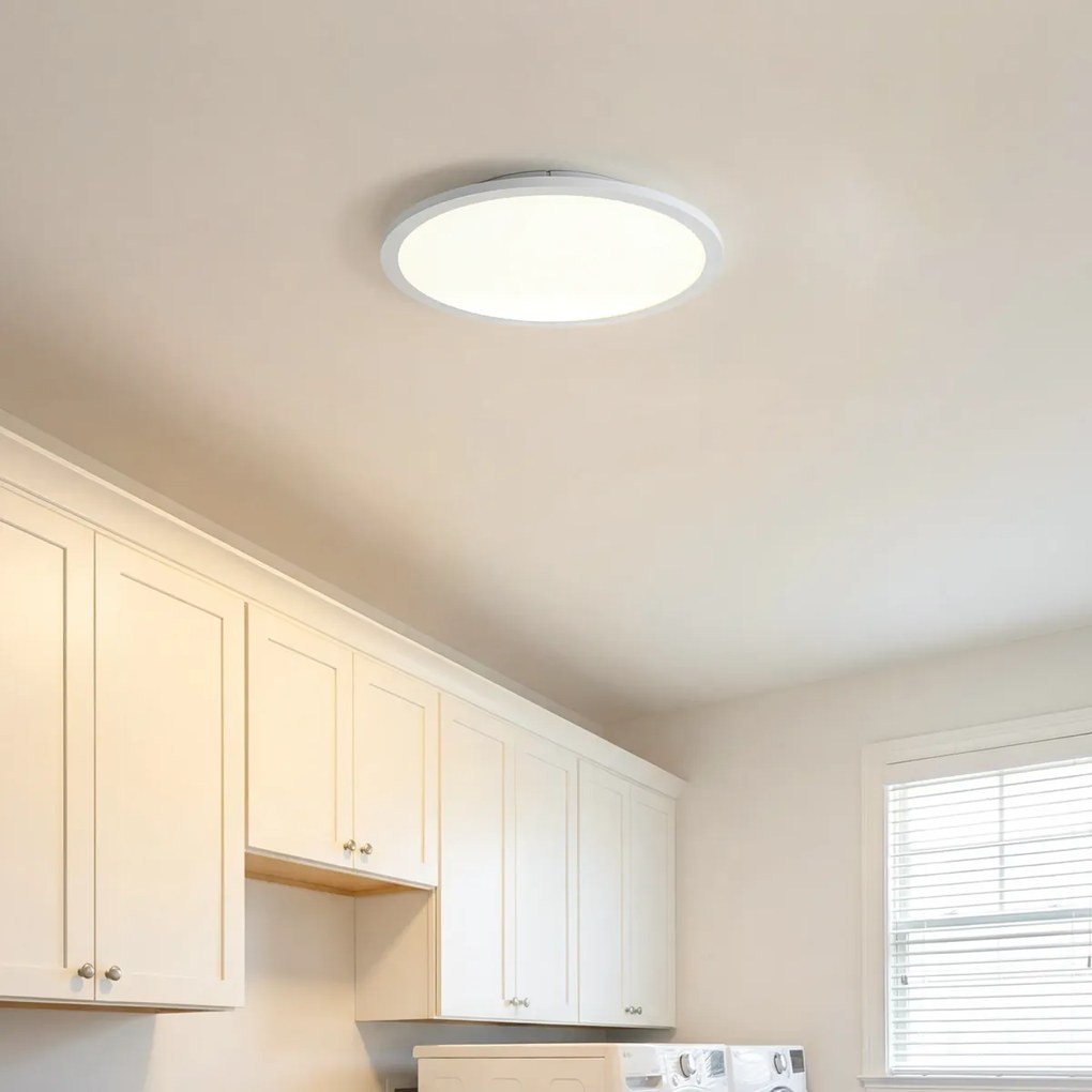 Panou LED inteligent alb 40cm incl. LED Dim to Warm cu telecomandă - Knob