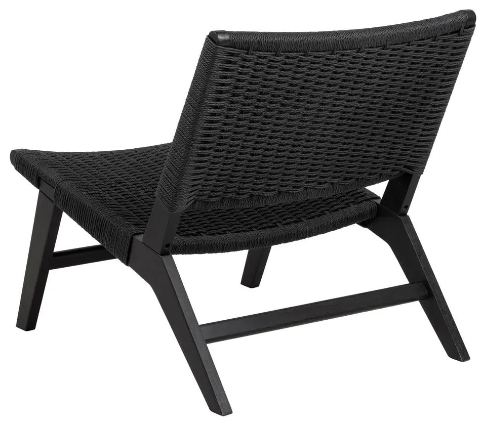 Fotoliu negru țesut Carson – Actona