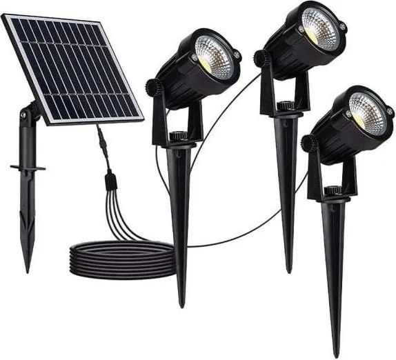 SET 3x Lampă solară LED exterior 3xLED/1,2W/3,7V IP65 3000K 4000 mAh
