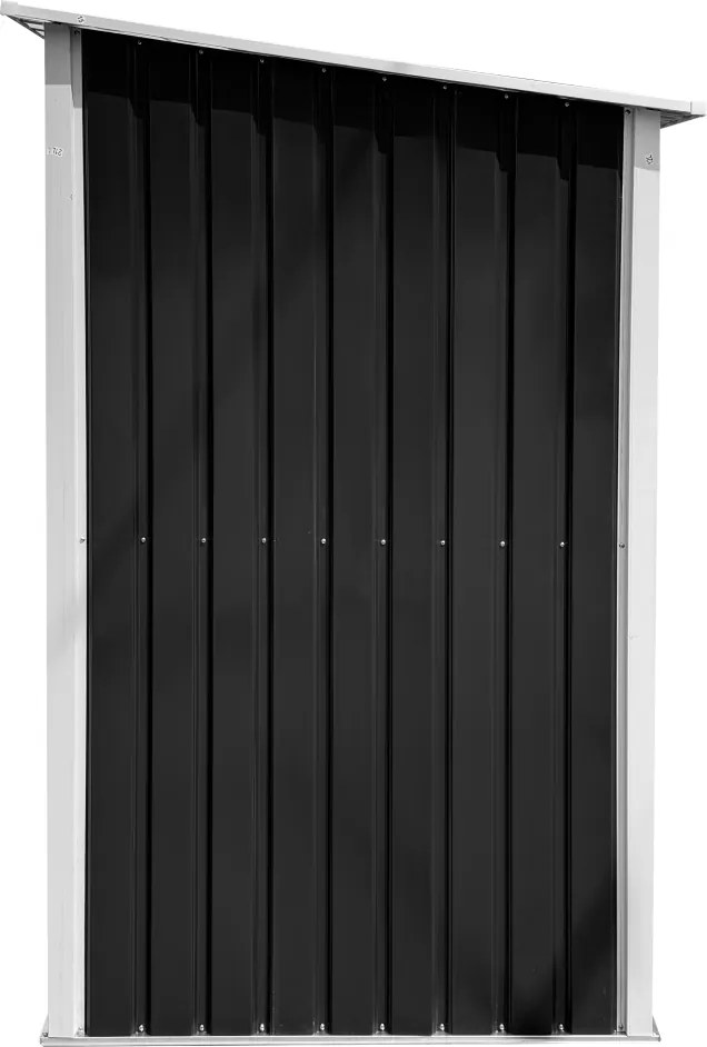 Magazie pentru lemn, antracit/alb, 377,5x121x194 cm, DARYL TIP 4