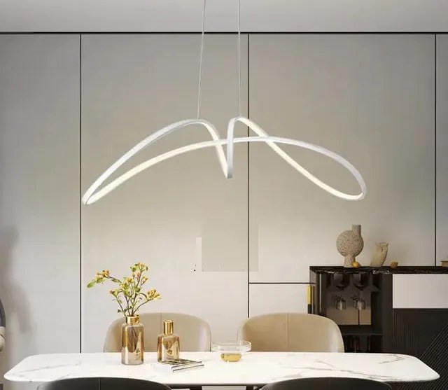 Lustră LED cu Telecomandă, 108W, Alb