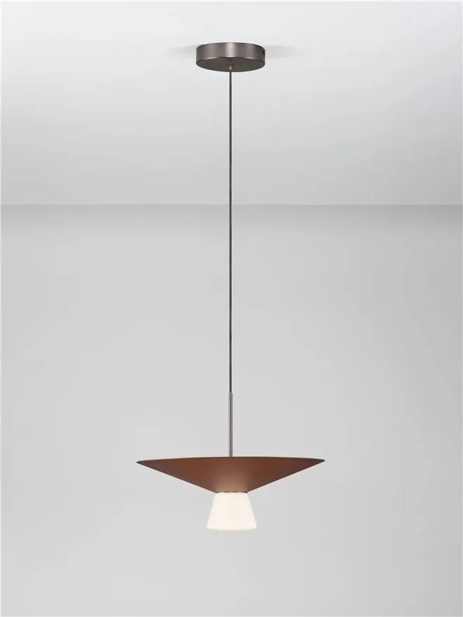 Lustra LED suspendata BARIS Rust Brown 38cm