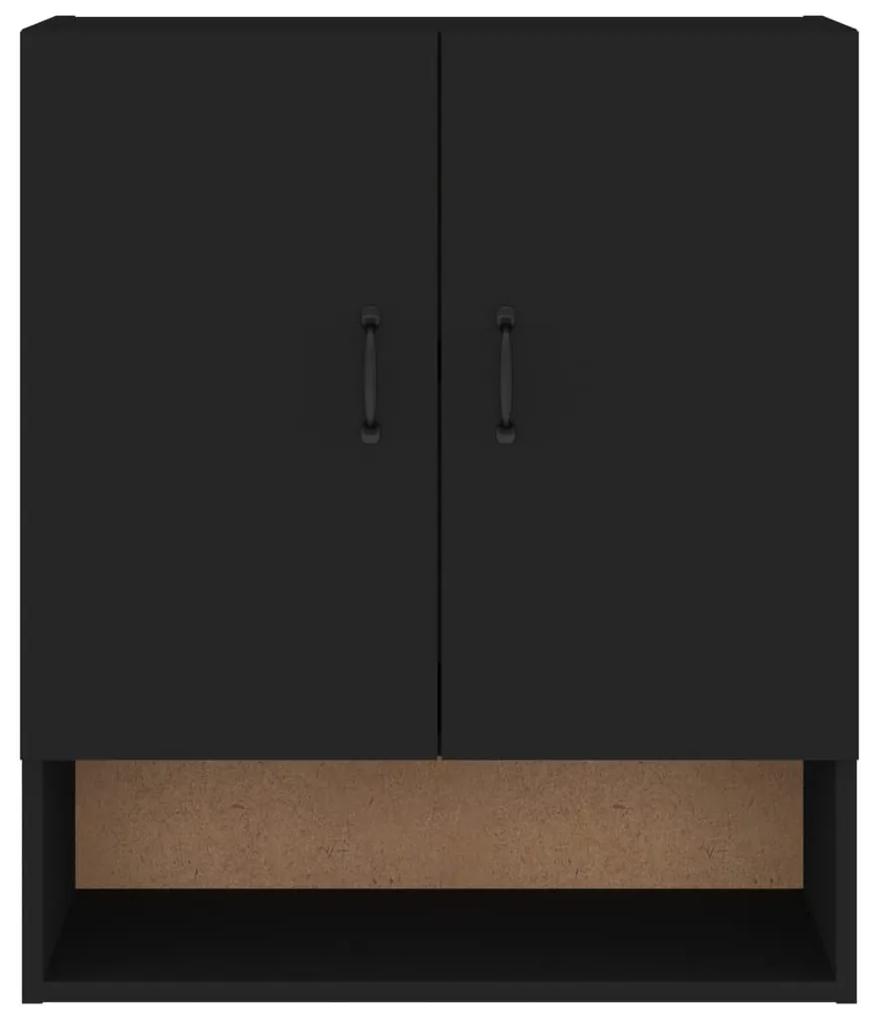 Dulap de perete, negru, 60x31x70 cm, lemn prelucrat Negru, 1