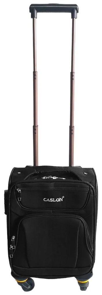 Troler cabina avion, zboruri low-cost, 40x30x20 cm, 4 roti, negru, TRC101