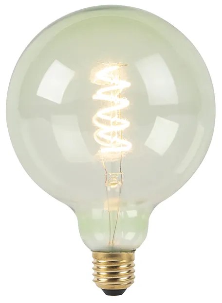 Lampă cu filament spiralată LED E27 reglabilă G125 verde 200 lm 2100K