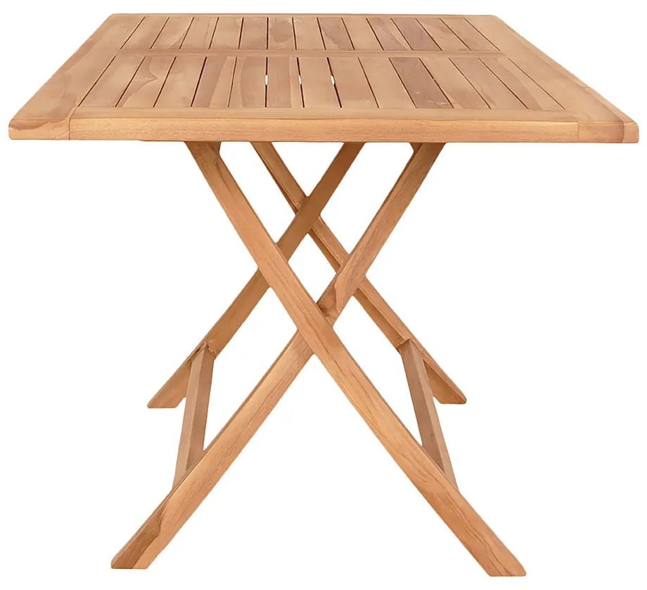 Masă de grădină Oviedo, tec, natural 120x80x75 cm