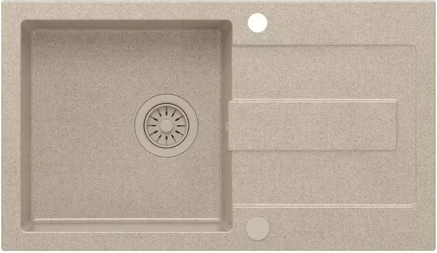 Chiuveta compozit incastrata Quadron Pop Christian 111 bej nisip 78x45 cm