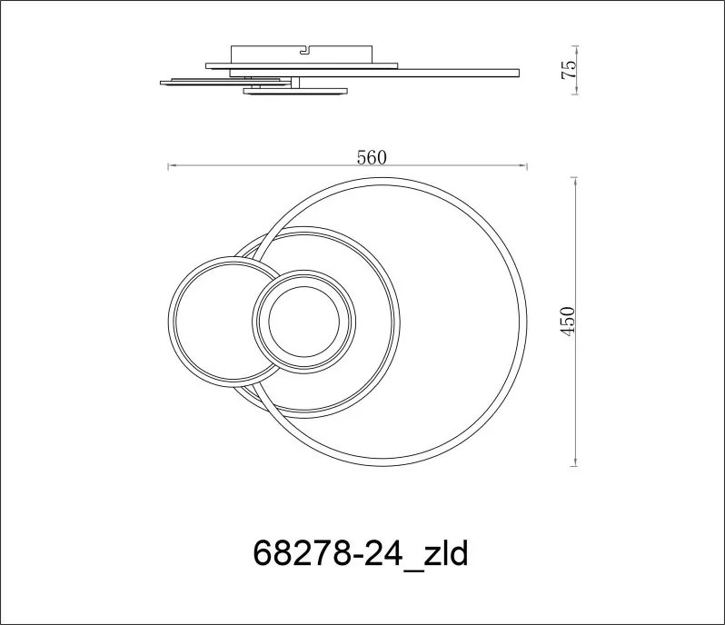 Lustra LED cu telecomanda design circular BELTRAN