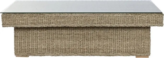 Set lounge exterior din fibre naturale împletite și structura din lemn de tec cu 2 canapele, măsuță de cafea și perne, „Borneo”